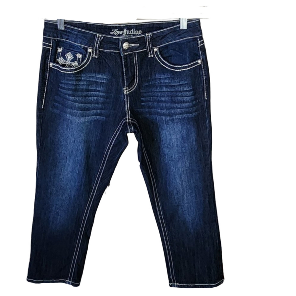 LOVE INDIGO JEAN CAPRI